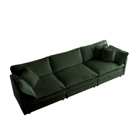 Chenille Modular Cloud Couch with L-Shaped Sectional and Ottoman-sofa-Parc Decor