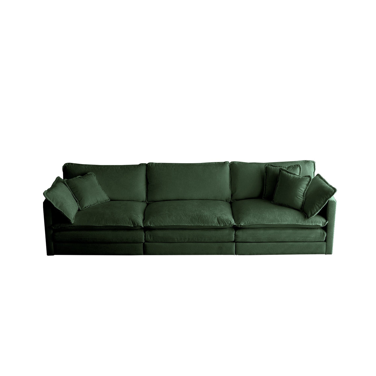 Chenille Modular Cloud Couch with L-Shaped Sectional and Ottoman-sofa-Parc Decor