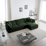 Chenille Modular Cloud Couch with L-Shaped Sectional and Ottoman-sofa-Parc Decor