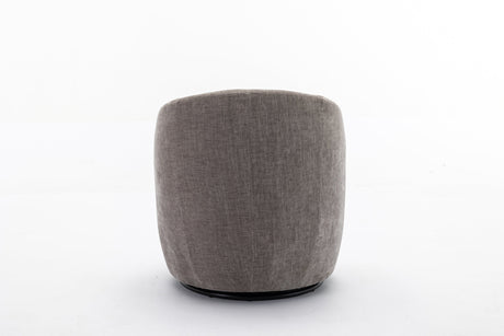 Chenille Swivel Accent Barrel Chair-Living Room-Parc Decor