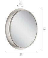 Chennai 30"W Premium Backlit LED Bathroom Vanity Wall Mirror, Satin Nickel Finish by Kichler
