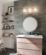 Chennai 30"W Premium Backlit LED Bathroom Vanity Wall Mirror, Satin Nickel Finish by Kichler