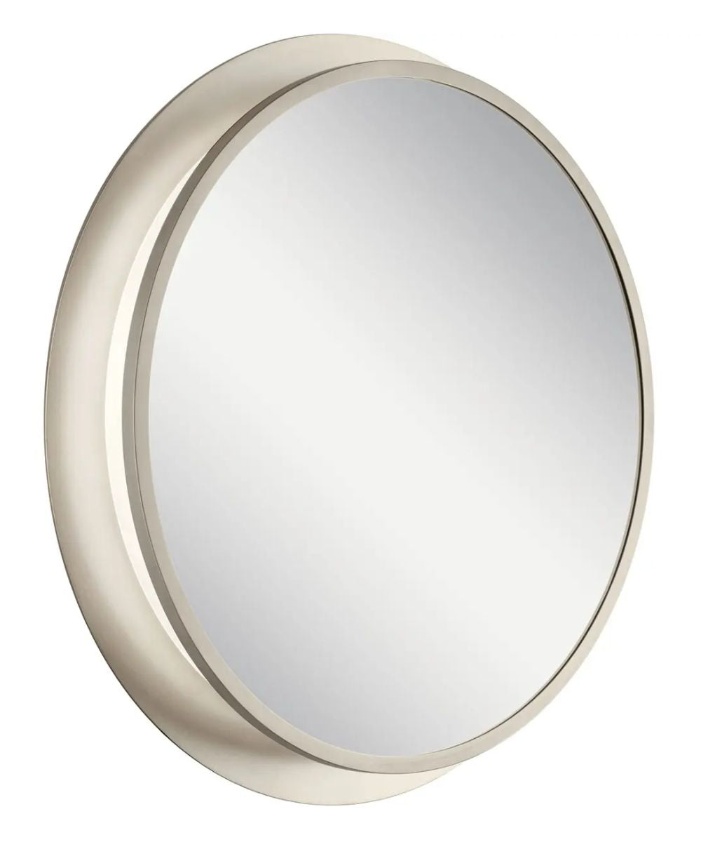 Chennai 30"W Premium Backlit LED Bathroom Vanity Wall Mirror, Satin Nickel Finish by Kichler