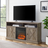 Cherrington Barn Door Fireplace TV Stand-Fireplace-Parc Decor