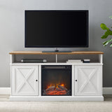 Cherrington Barn Door Fireplace TV Stand-Fireplace-Parc Decor