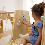 Cherry | 5-in-1 Wooden Indoor Climbing Gym with Slide for Toddlers