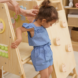 Cherry | 5-in-1 Wooden Indoor Climbing Gym with Slide for Toddlers