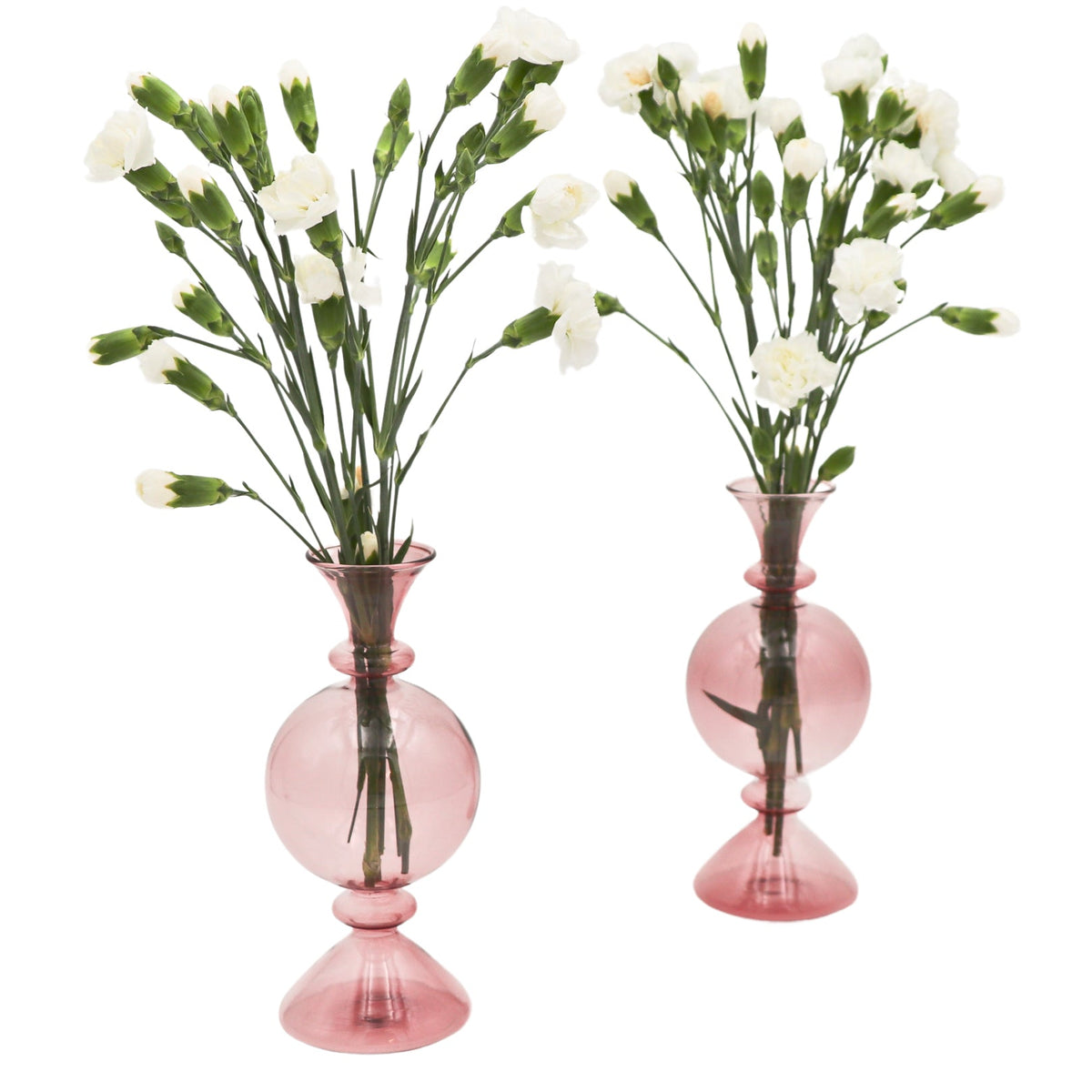 Cherry Blossom Bauble Glass Vases – Pair