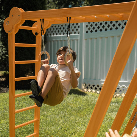 Chestnut 8-in-1 Jungle Gym for Toddlers – Indoor & Outdoor Wooden Playset-Outdoor-Parc Decor