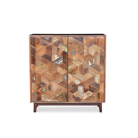 Chevron 2-Door Wooden Cabinet-Sideboard-Parc Decor