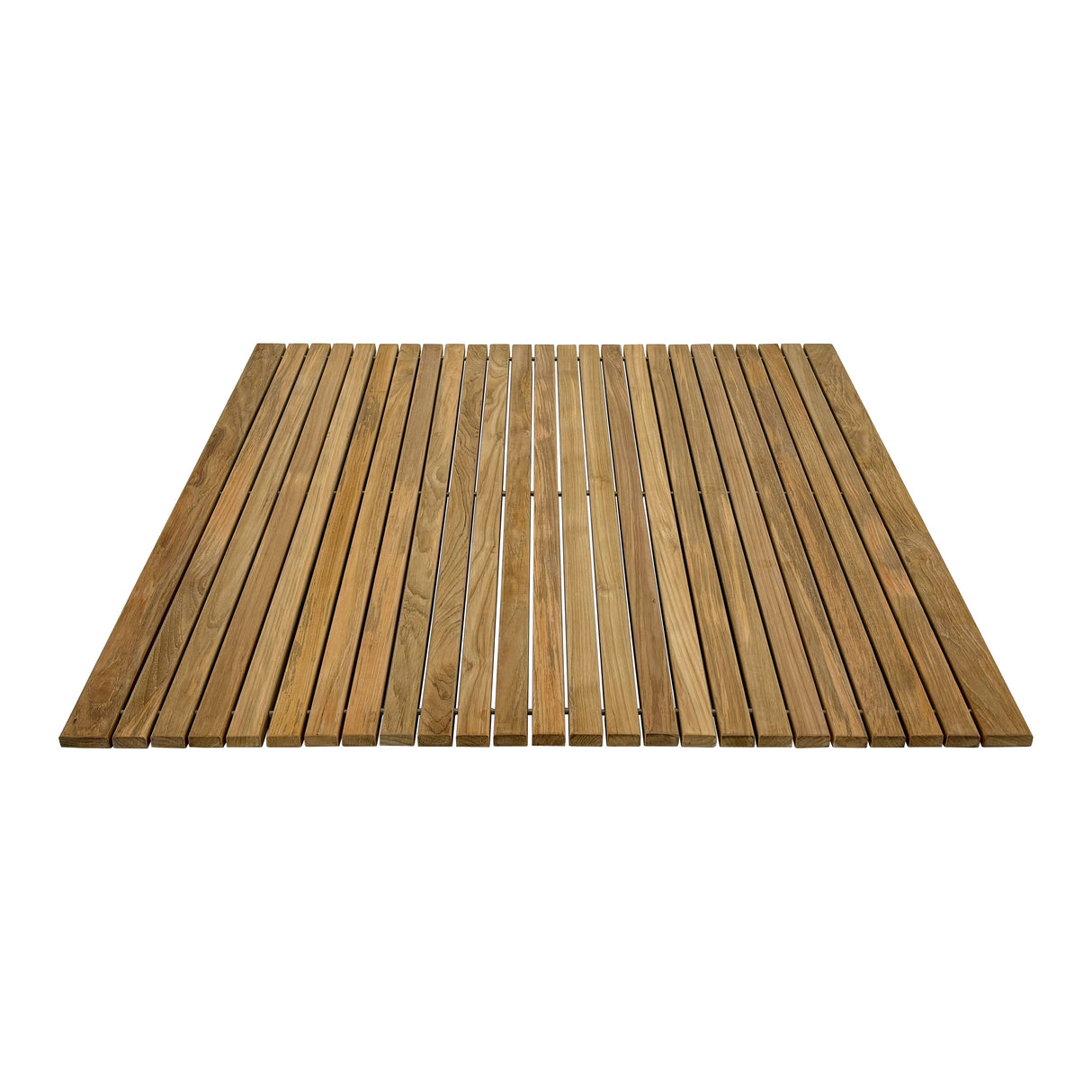 Chiba Teak Shower and Bath String Mat with Rubber Footing 36″ x 36"