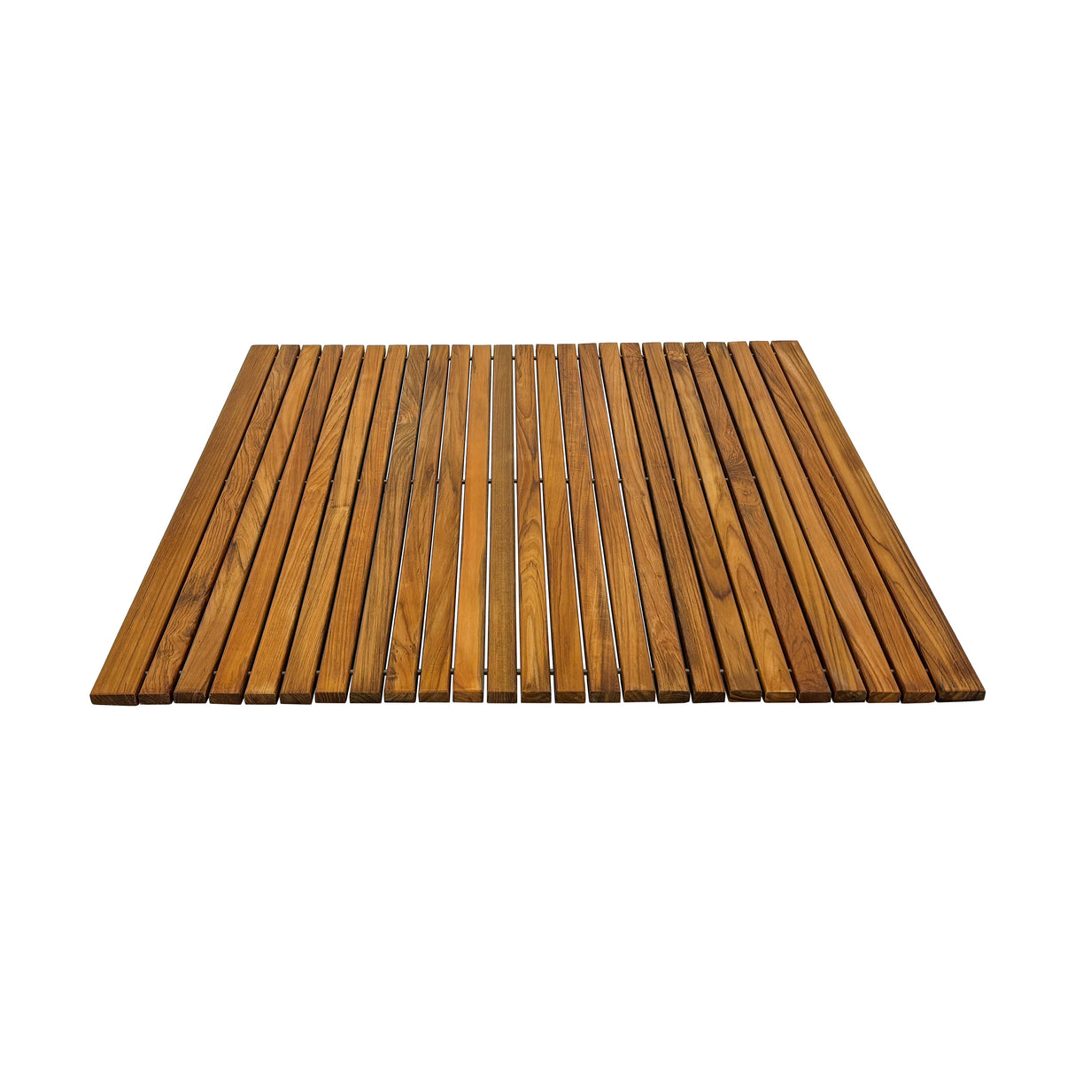 Chiba Teak Shower and Bath String Mat with Rubber Footing 36″ x 36"