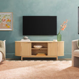 Chloe Modern Reeded TV Stand-Entertainment-Parc Decor