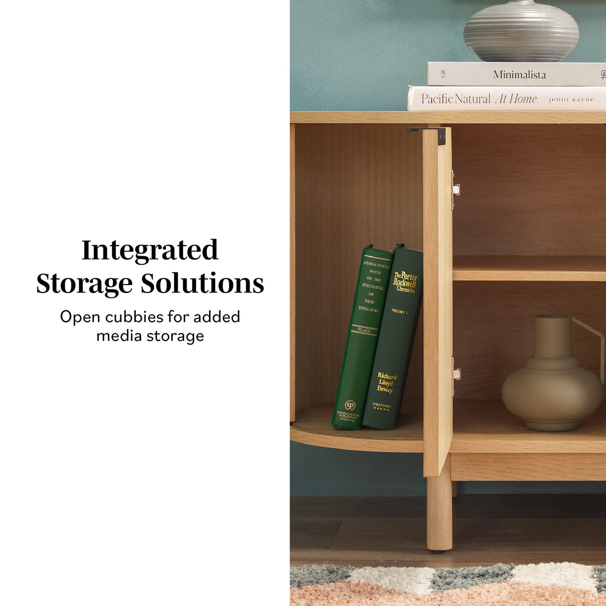 Chloe Modern Reeded TV Stand-Entertainment-Parc Decor