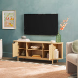 Chloe Modern Reeded TV Stand-Entertainment-Parc Decor