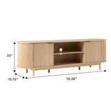 Chloe Modern Reeded TV Stand-Entertainment-Parc Decor