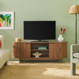 Chloe Modern Reeded TV Stand-Entertainment-Parc Decor