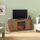 Chloe Modern Scandinavian Reeded Fireplace TV Stand in 2 Sizes-Fireplace-Parc Decor