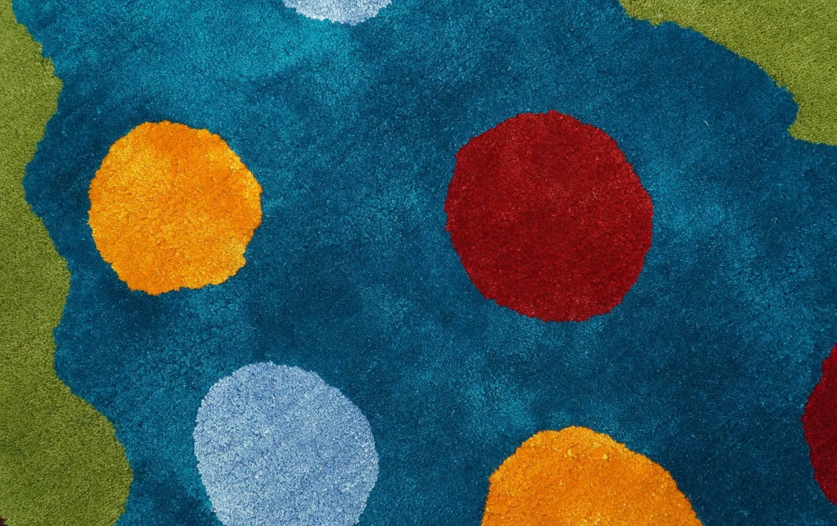 Christmas Rug 2x3 Blue and Green Christmas Tree Rug for Kids room, Kids Rug-Area Rug-Parc Decor