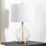Ciel Contemporary Glass Textured Table Lamp-Lighting-Parc Decor