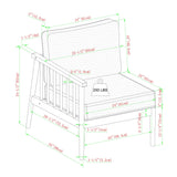 Circa Modern 6-Piece Spindle Solid Wood Outdoor Sectional and Coffee Table-Outdoor-Parc Decor