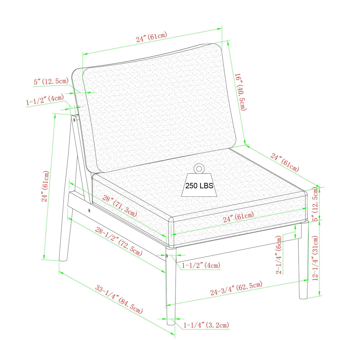 Circa Modern 6-Piece Spindle Solid Wood Outdoor Sectional and Coffee Table-Outdoor-Parc Decor