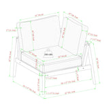 Circa Modern 6-Piece Spindle Solid Wood Outdoor Sectional and Coffee Table-Outdoor-Parc Decor