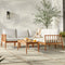 Circa Modern 6-Piece Spindle Solid Wood Outdoor Sectional and Coffee Table-Outdoor-Parc Decor