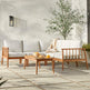 Circa Modern 6-Piece Spindle Solid Wood Outdoor Sectional and Coffee Table-Outdoor-Parc Decor