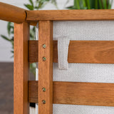 Circa Modern Solid Wood Spindle Patio Loveseat-Outdoor-Parc Decor