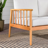 Circa Modern Solid Wood Spindle Patio Loveseat-Outdoor-Parc Decor