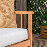 Circa Modern Solid Wood Spindle Patio Loveseat-Outdoor-Parc Decor