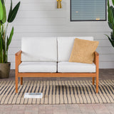 Circa Modern Solid Wood Spindle Patio Loveseat-Outdoor-Parc Decor