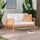 Circa Modern Solid Wood Spindle Patio Loveseat-Outdoor-Parc Decor