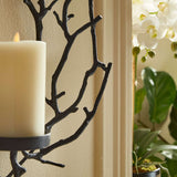 Circular Black Branch Wall Candle Holder-Candle Holder-Parc Decor