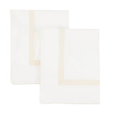 Classic Double Border Percale Cotton Euro Sham Pair