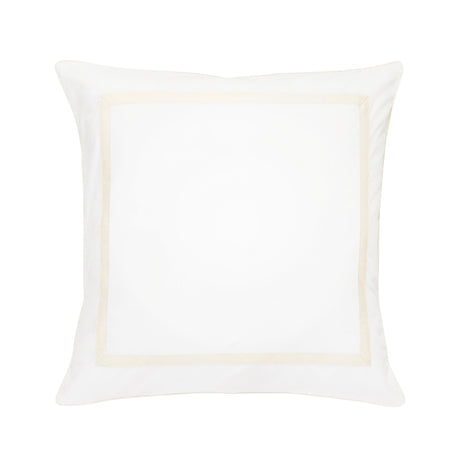 Classic Double Border Percale Cotton Euro Sham Pair-Pillowcase-Parc Decor