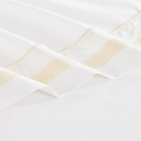 Classic Double Border Percale Cotton Pillowcase Pair