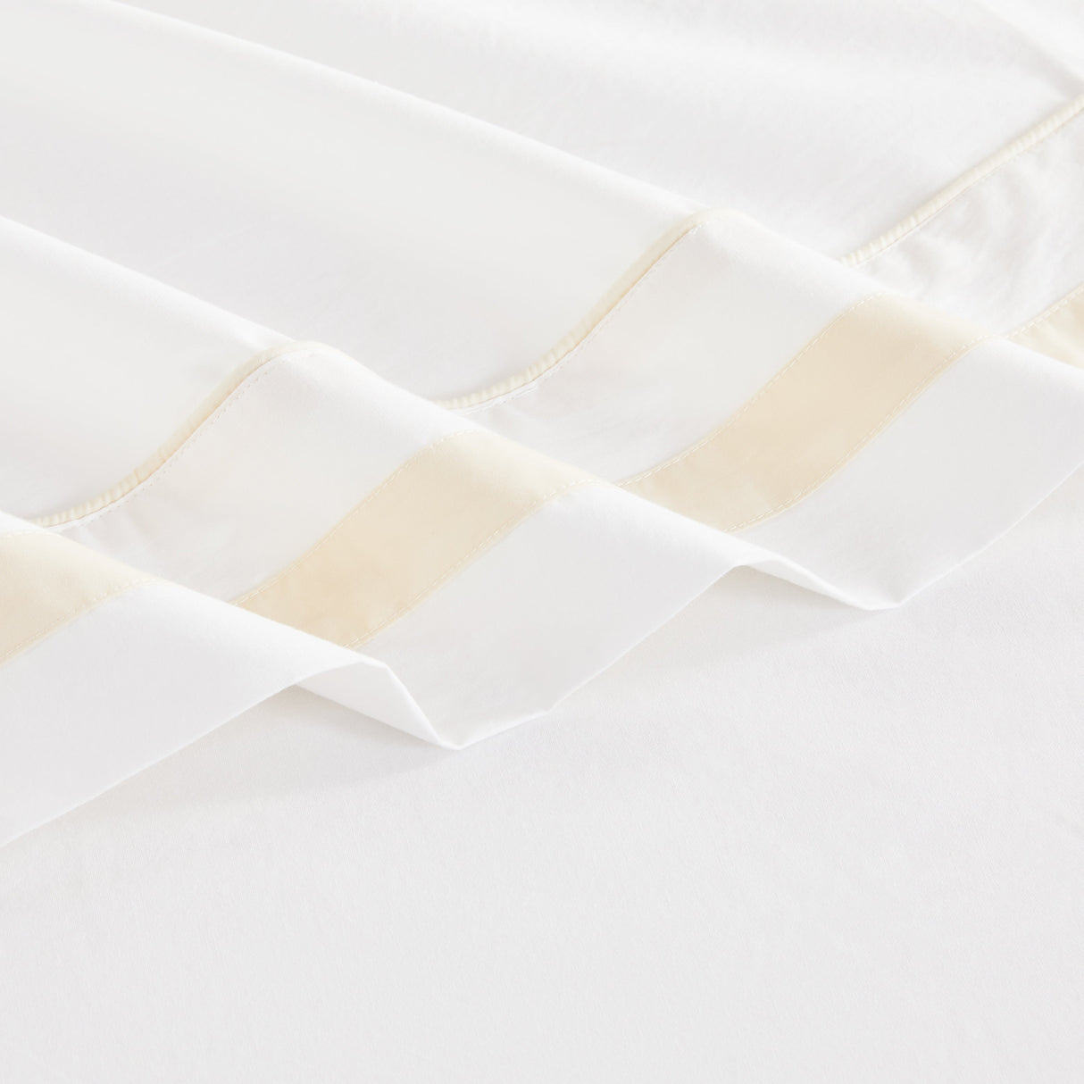 Classic Double Border Percale Cotton Sheet Set