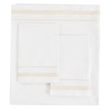 Classic Double Border Percale Cotton Sheet Set