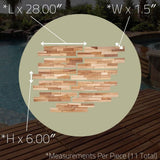 Clearwater Natural Teak 3D Wall Panels - (13 sq ft)