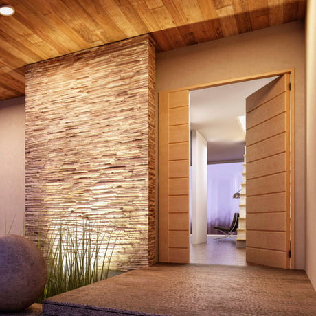 Clearwater Natural Teak 3D Wall Panels - (13 sq ft)