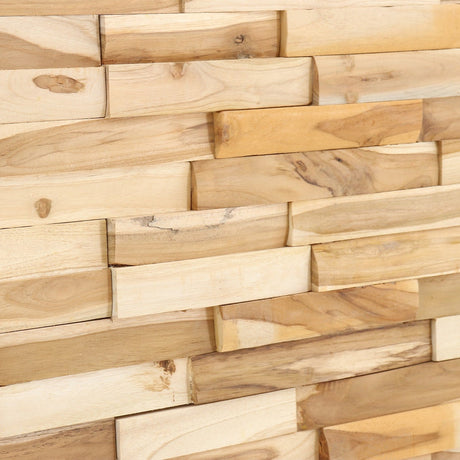 Clearwater Natural Teak Wall Panels-Wall Panel-Parc Decor