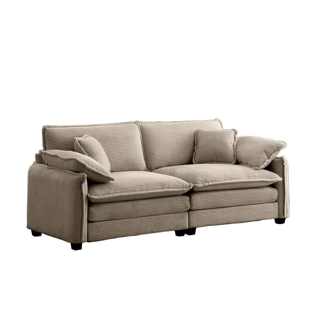 Cloud Deep Corduroy Loveseat Couch-sofa-Parc Decor