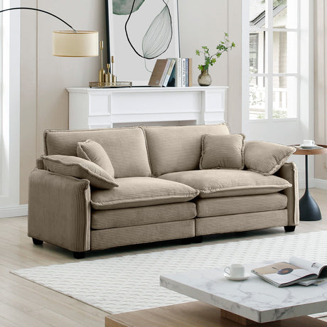 Cloud Deep Corduroy Loveseat Couch-sofa-Parc Decor