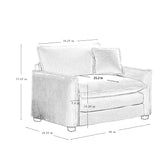 Cloud Deep Seat Loveseat Sofa Set-sofa-Parc Decor