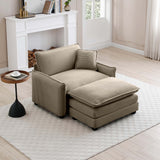 Cloud Deep Sofa Chair With Ottoman-sofa-Parc Decor