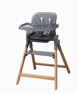 Clover Wooden Baby High Chair | Montessori Feeding Chair with Tray, Adjustable Footrest & 5-Point Harness