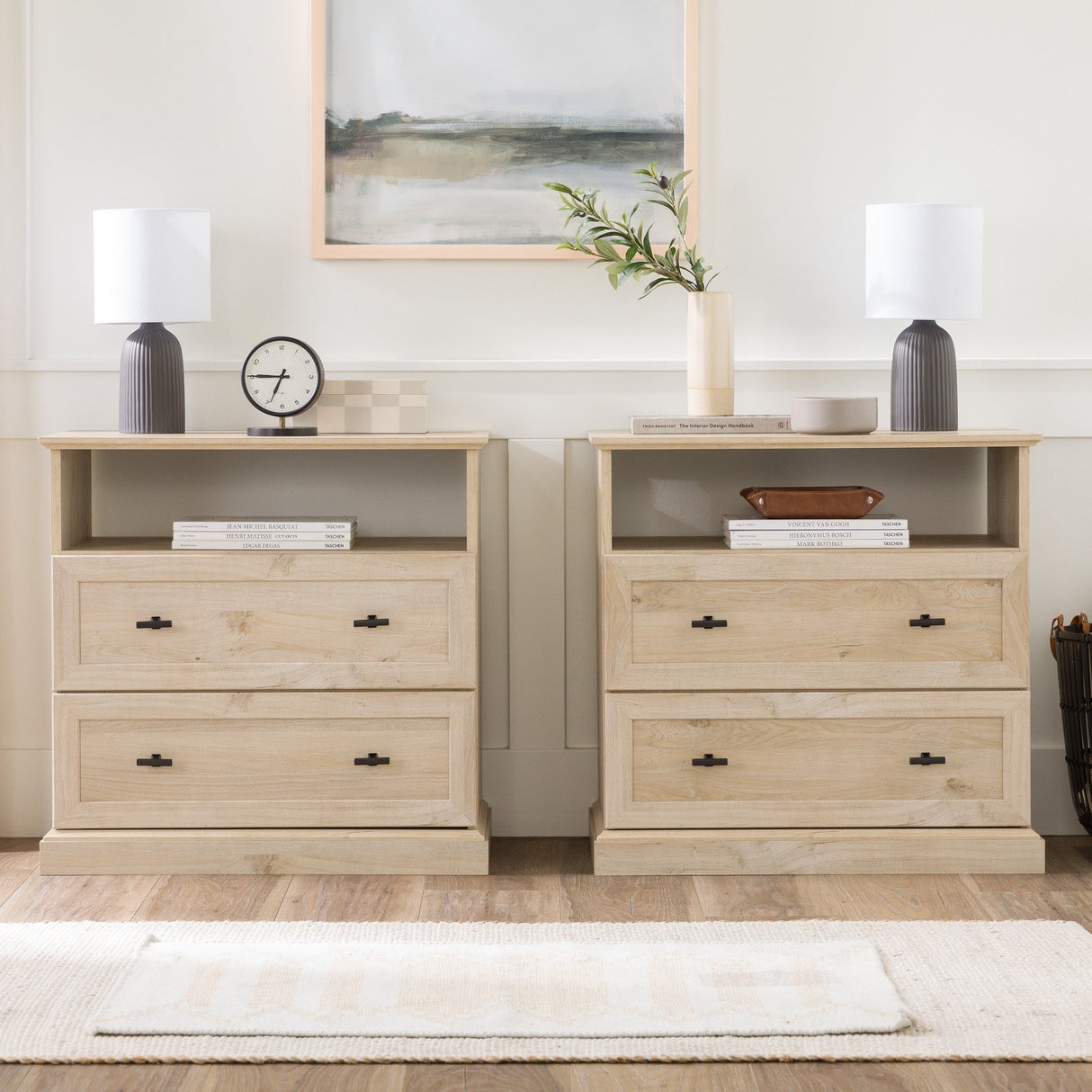 Clyde Classic 2-Drawer Nightstand / Side Table-Occasional-Parc Decor