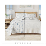 Coastal Blue Sailboat Quilt Set - Marzano Collection